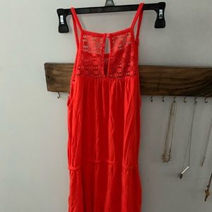 Strappy romper with tie-waist